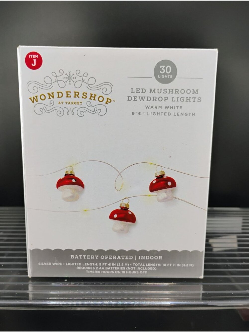 Wondershop LED Mushroom Dewdrop Lights Battery Operated Warm White